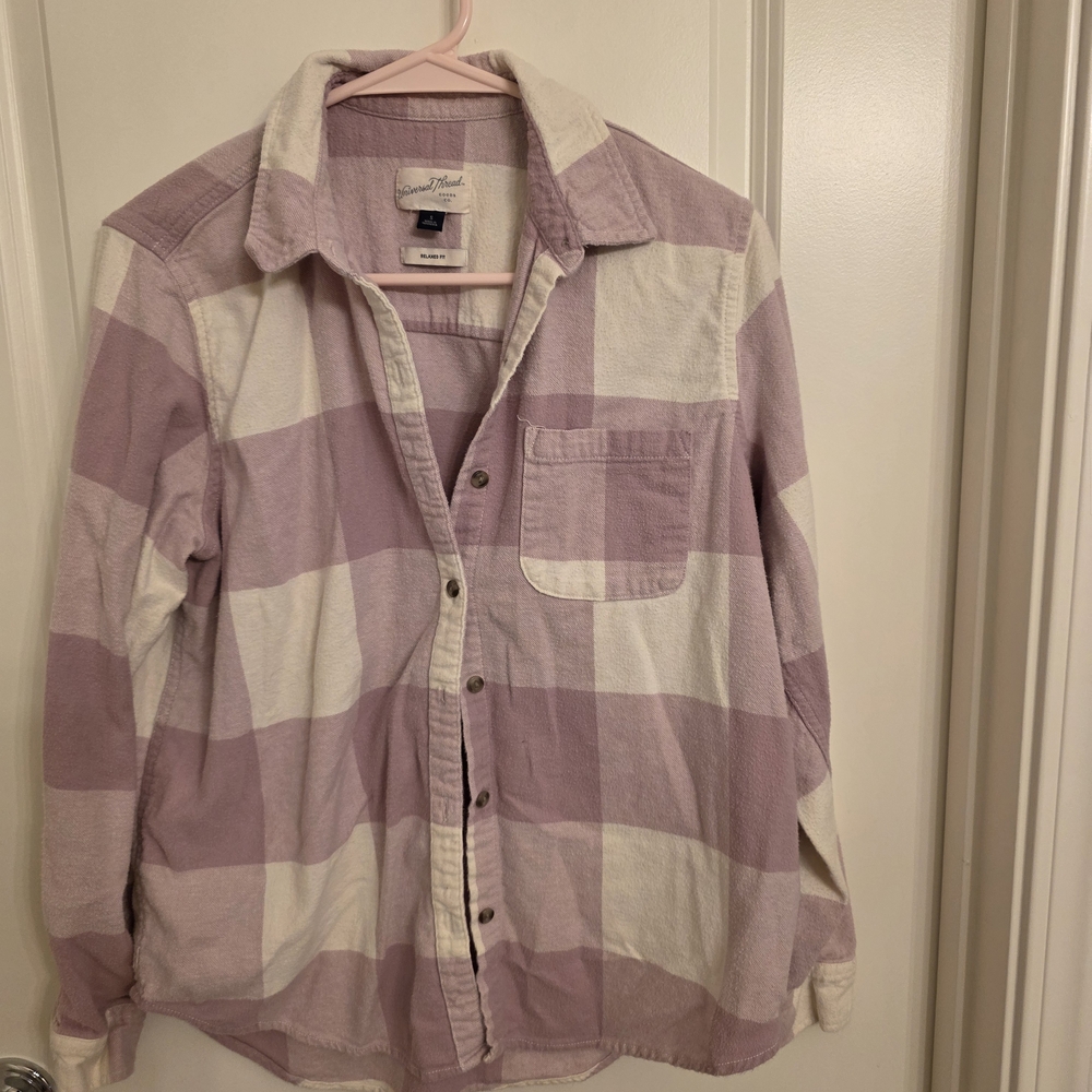 Pink and Cream Checkered Shirt